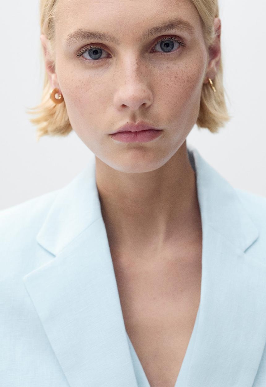 MANGO - Blazer Boreli - Light Pastel Blue