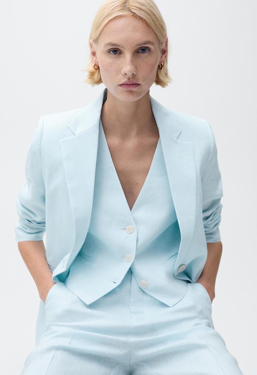 MANGO - Blazer Boreli - Light Pastel Blue
