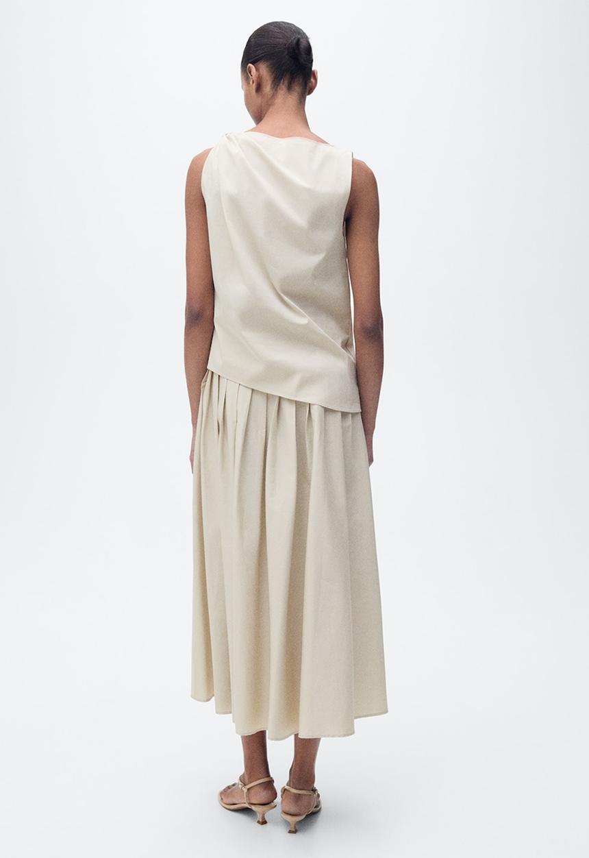MANGO - Top Indo - Light Beige