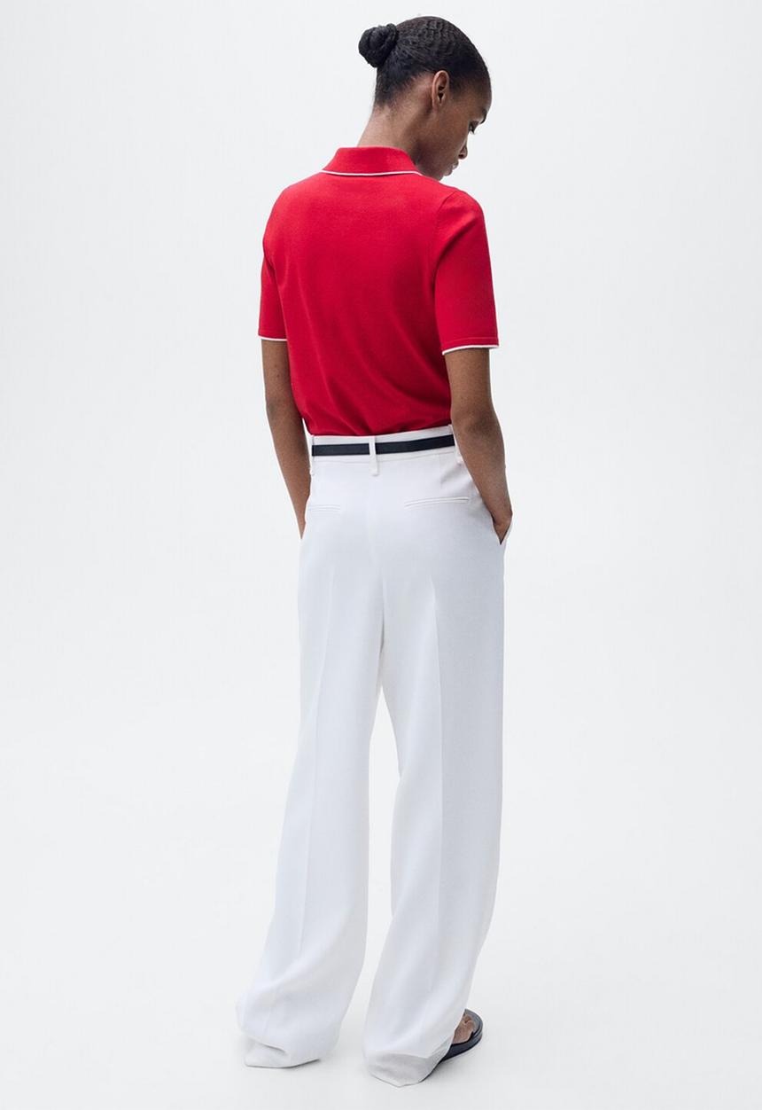 MANGO - Sweater Piped - Red