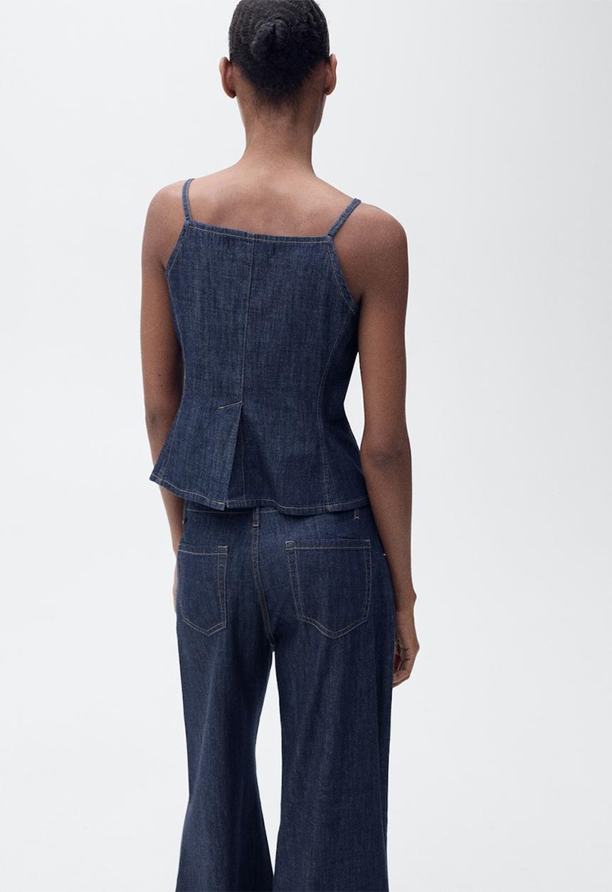 MANGO - Top Lia - Open Blue