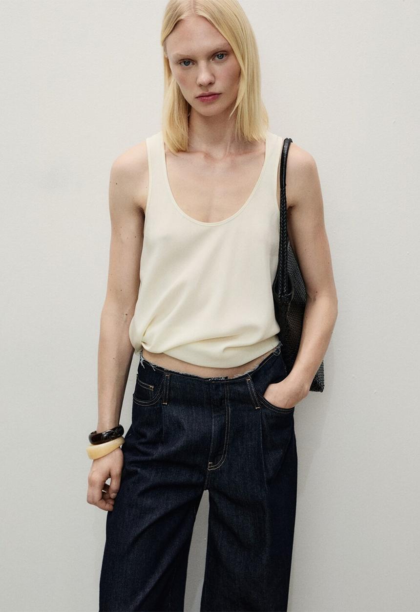 MANGO - Trousers Maddy - Open Blue