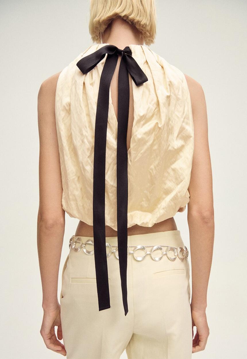 MANGO - Blouse Glovi - Light Beige