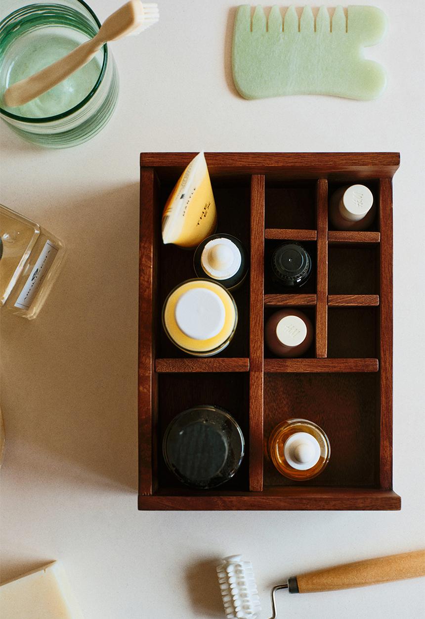 H&M - Small wooden organiser - dark brown