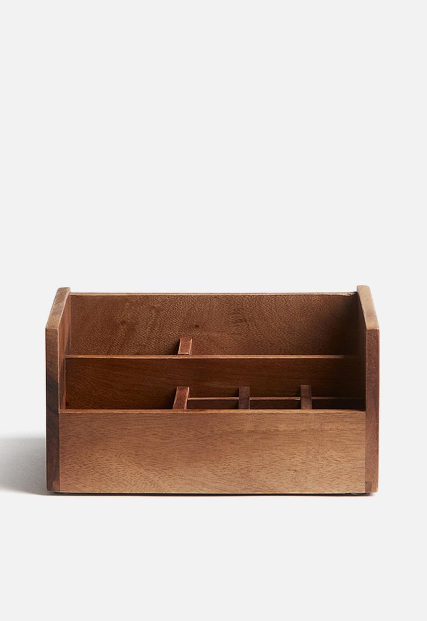 H&M - Small wooden organiser - dark brown