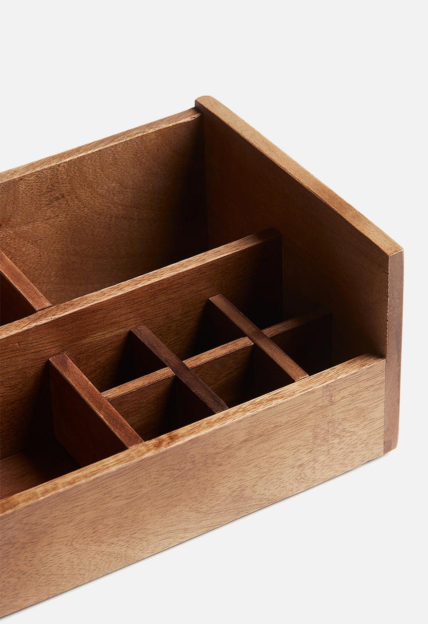 H&M - Small wooden organiser - dark brown