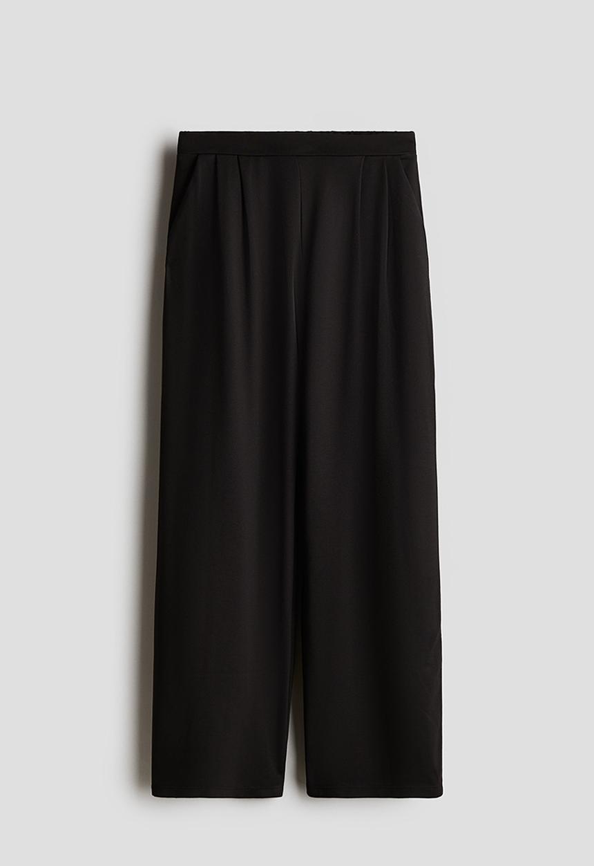 H&M - Heavy jersey trousers - black