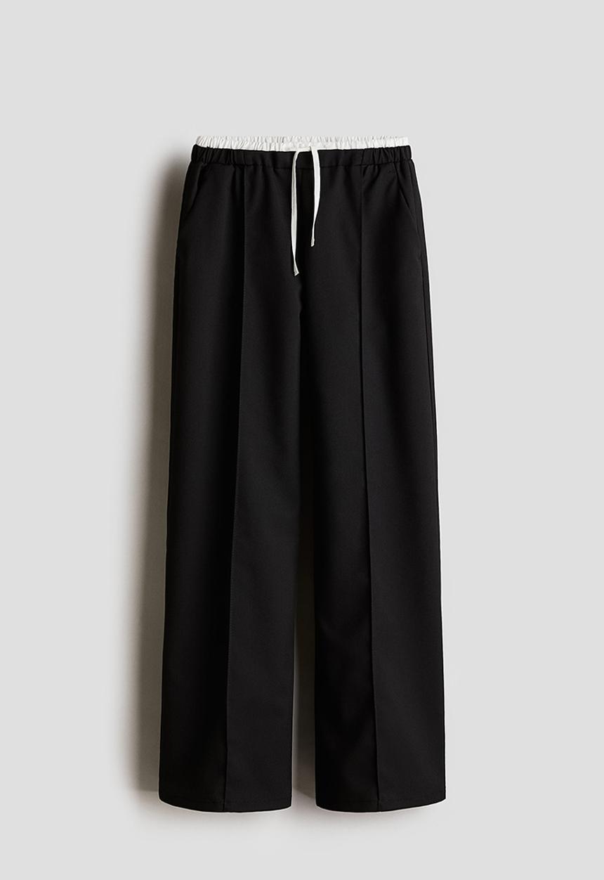 H&M - Straight leg trousers - black