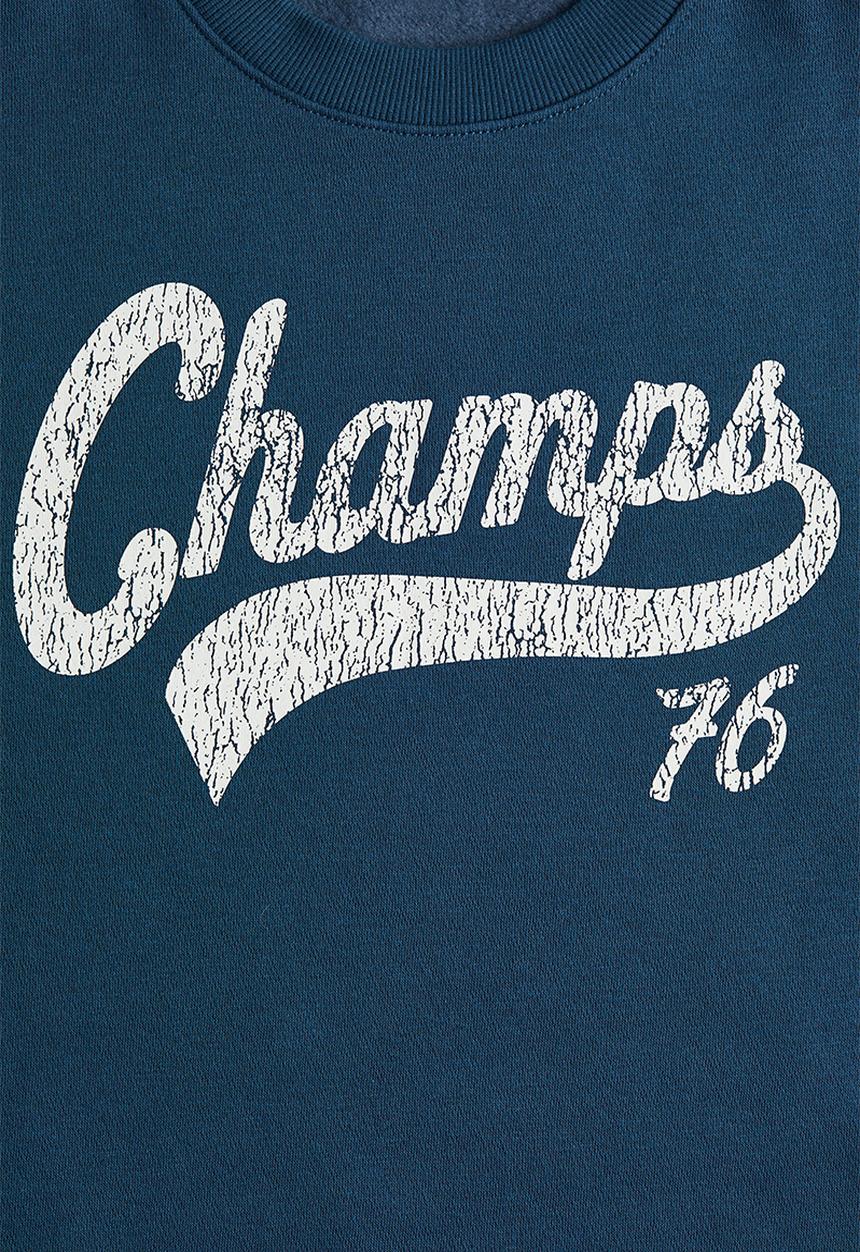 H&M - Washed-look sweatshirt - dark blue champs