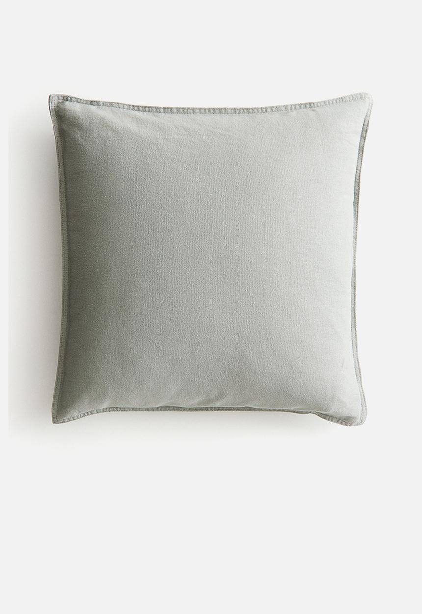 H&M - Linen-blend cushion cover - sage green
