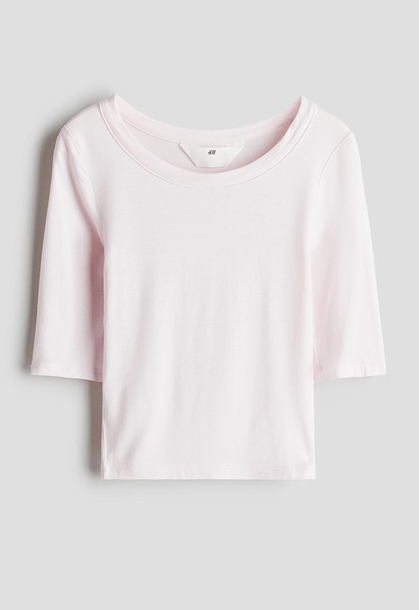 H&M - Jersey top - powder pink