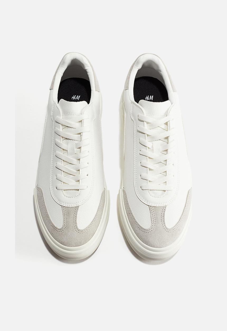 H&M - Trainers - white & beige