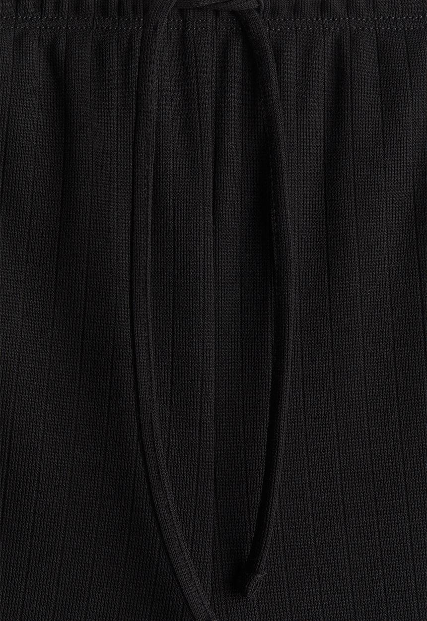 H&M - Wide drawstring trousers - black
