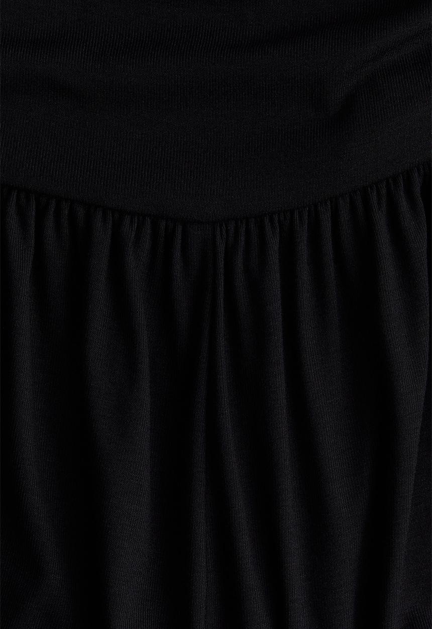 H&M - Gathered viscose shorts - black