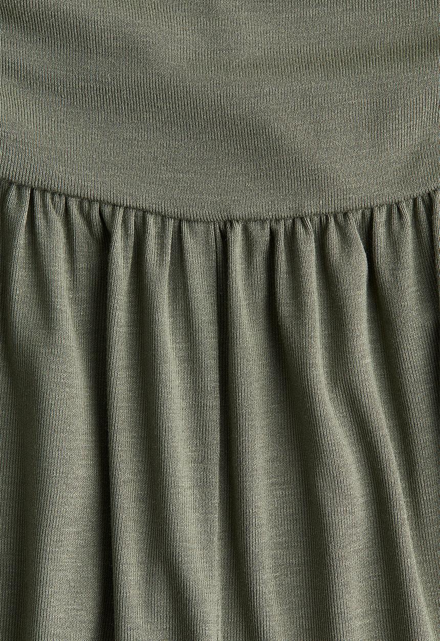 H&M - Gathered viscose shorts - khaki green