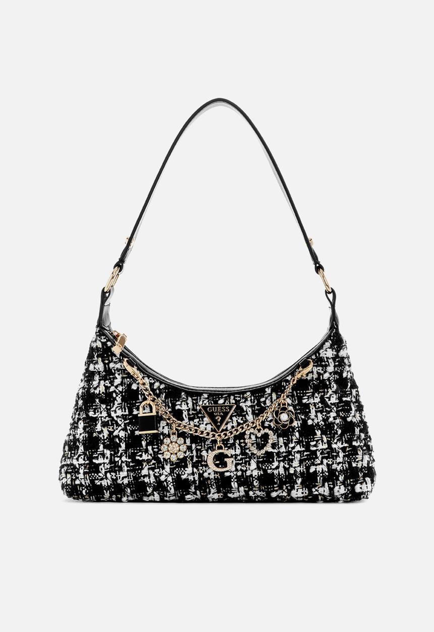 GUESS - Everlee top zip shoulder bag - black