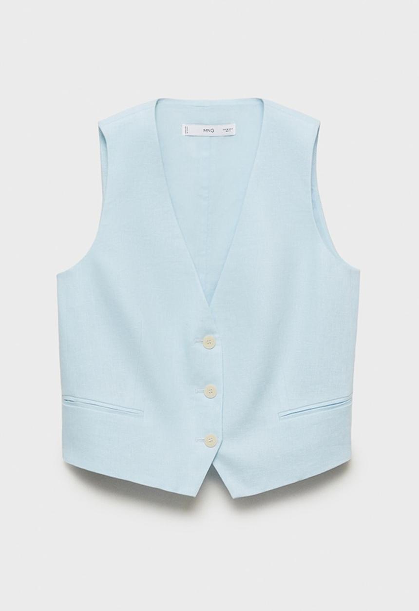 MANGO - Vest Boreli - Light Pastel Blue