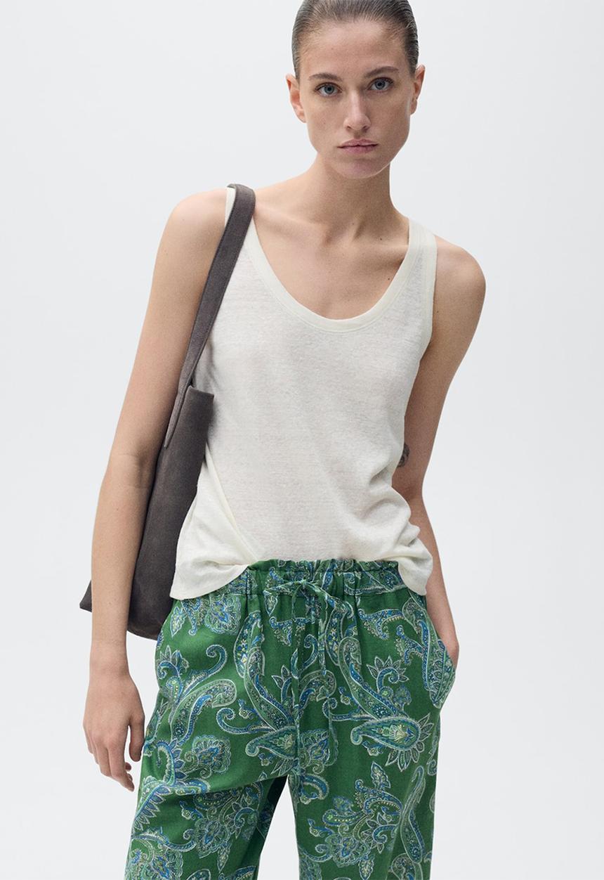 MANGO - Trousers Mamba - Green