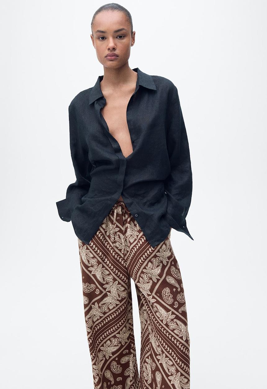 MANGO - Trousers Julia - Brown