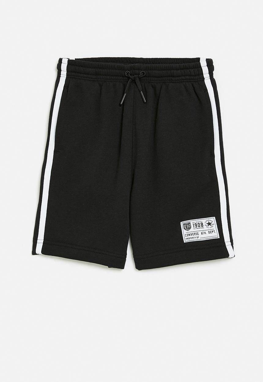 Converse - Converse retro side stripe shorts - black