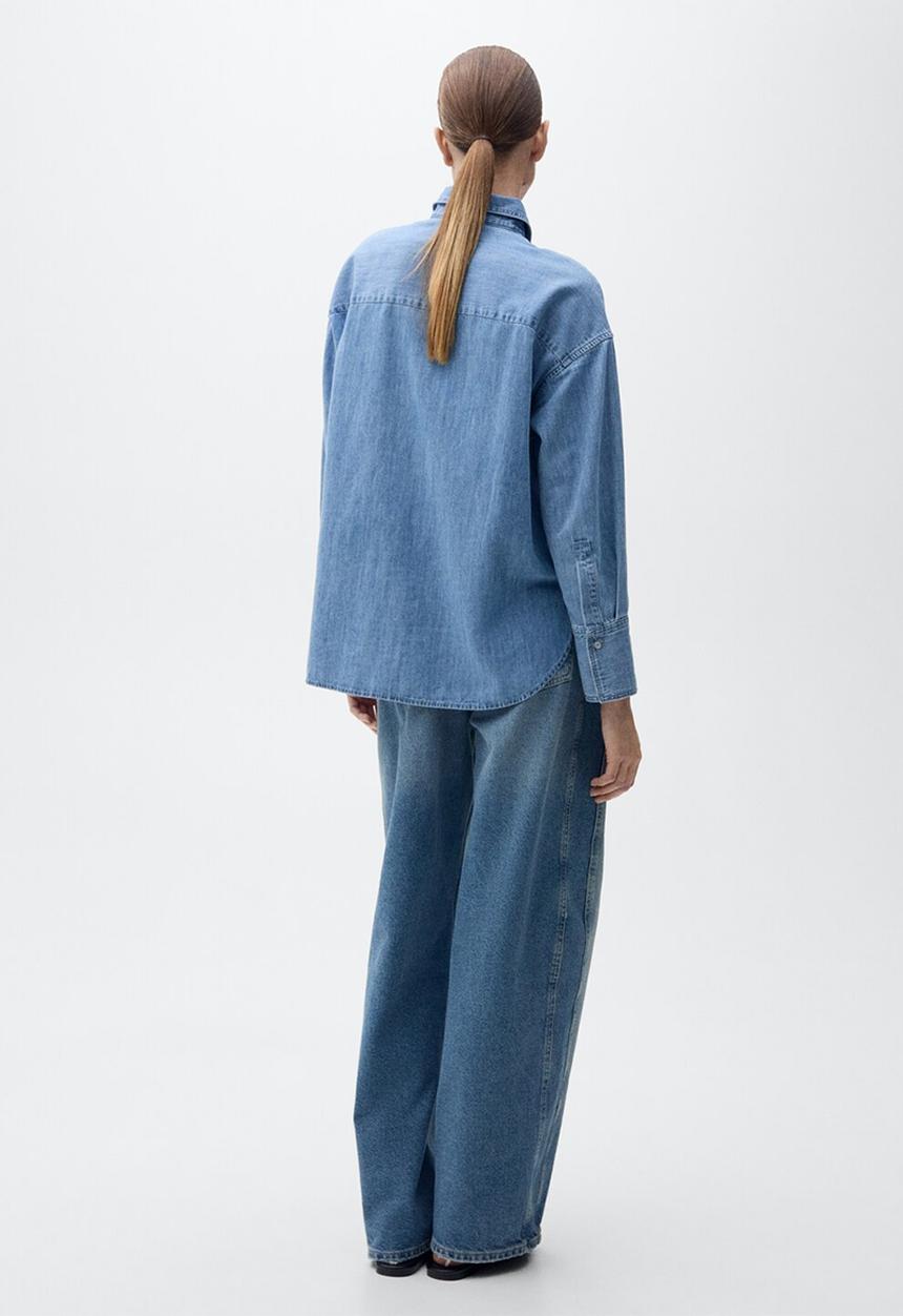 MANGO - Shirt Cahuita - Open Blue