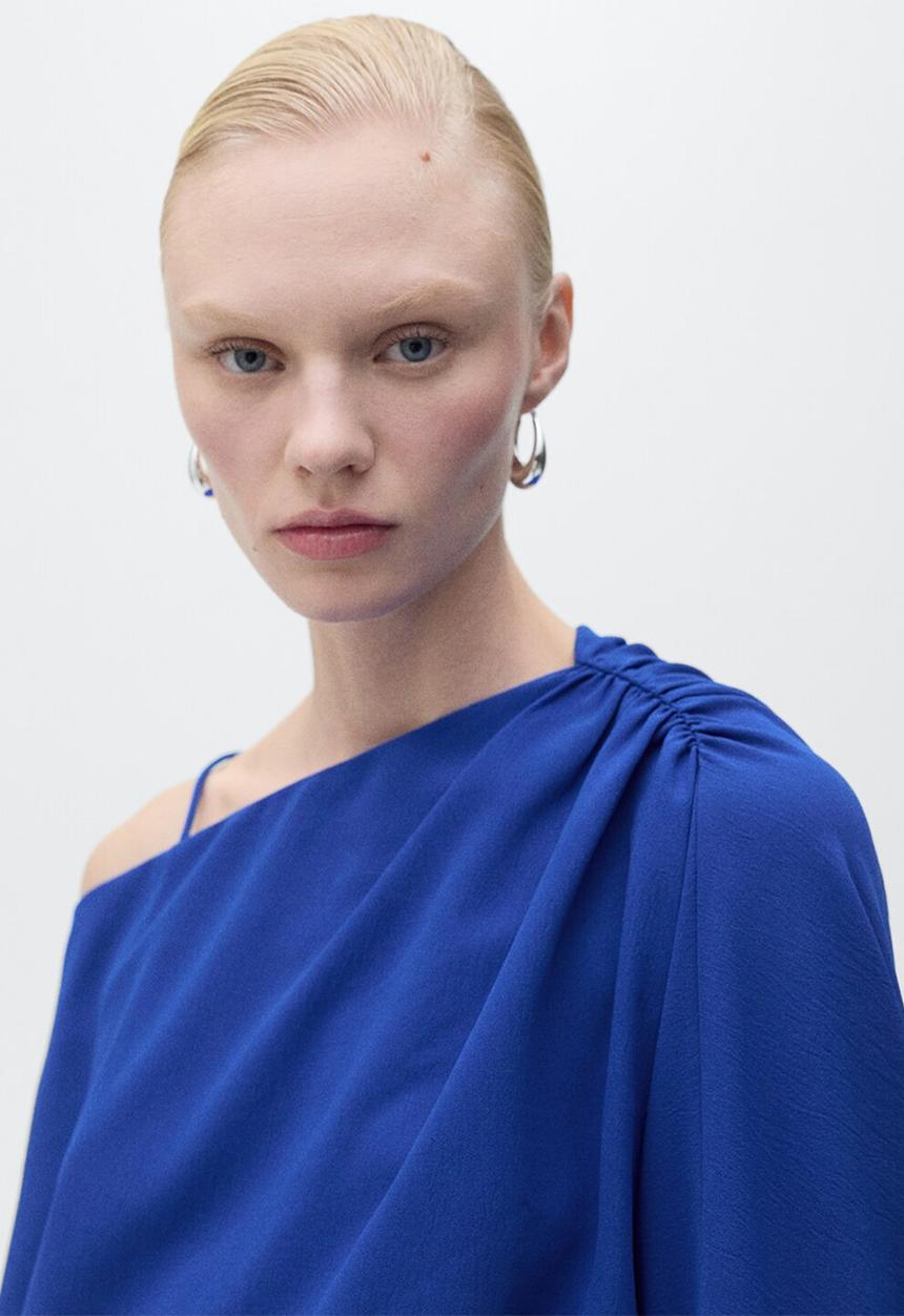 MANGO - Blouse Electric - Bright Blue