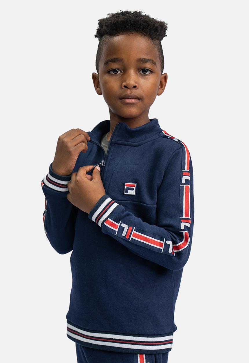 FILA - Foster 3/4 Zip Sweater-Fila Blue
