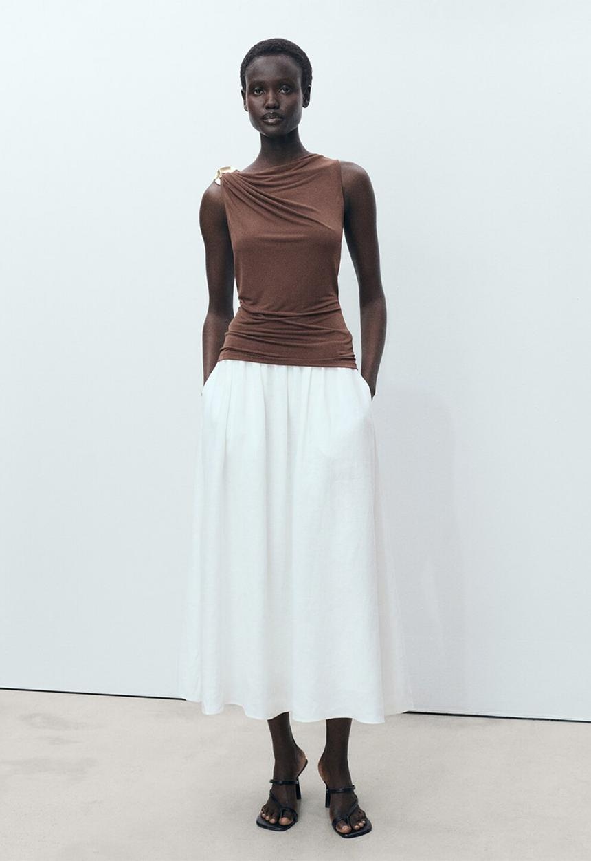 MANGO - Top Mile - Dark Brown
