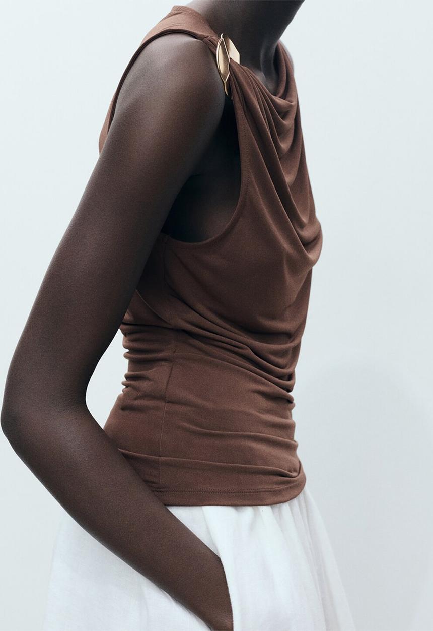 MANGO - Top Mile - Dark Brown