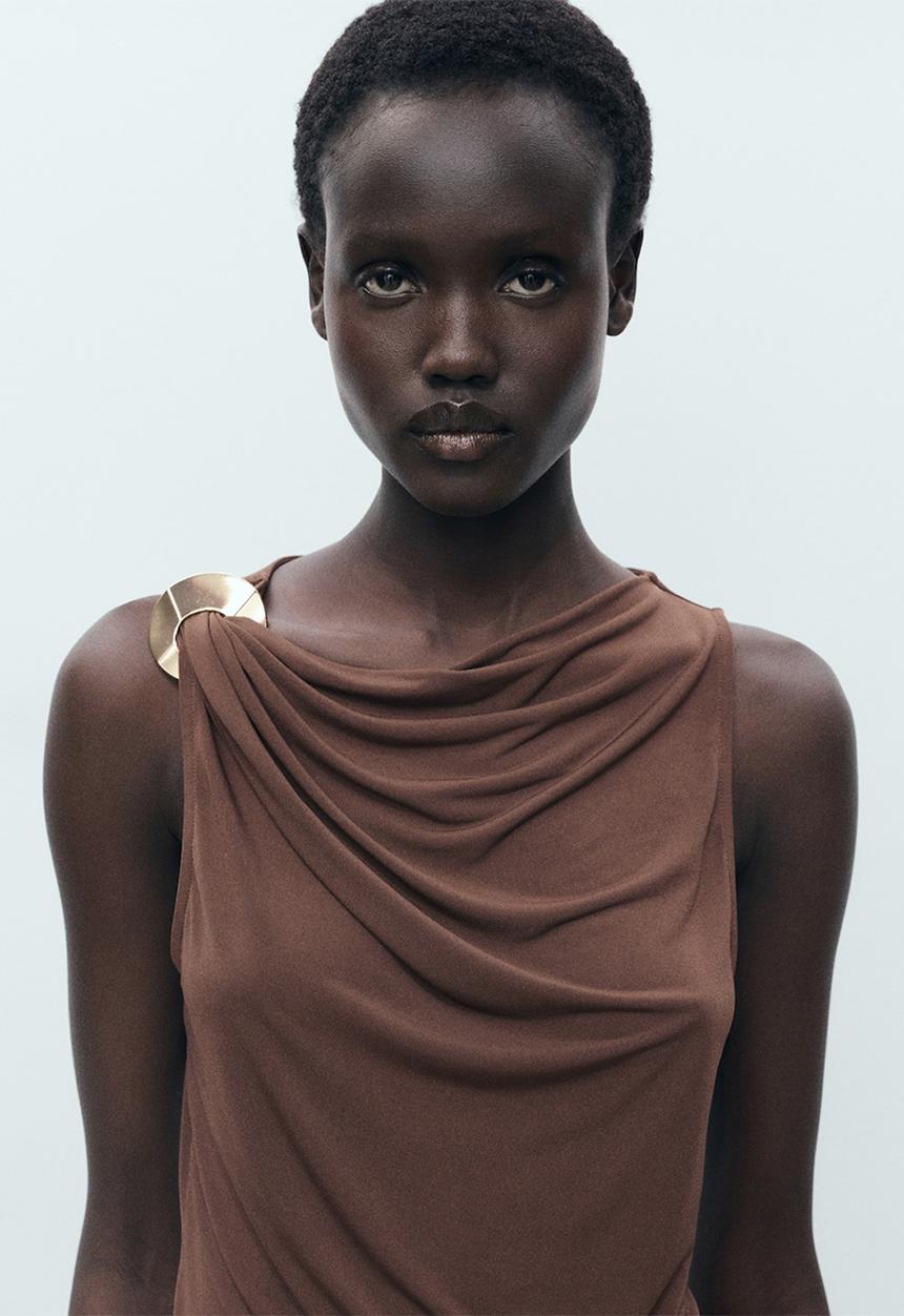 MANGO - Top Mile - Dark Brown