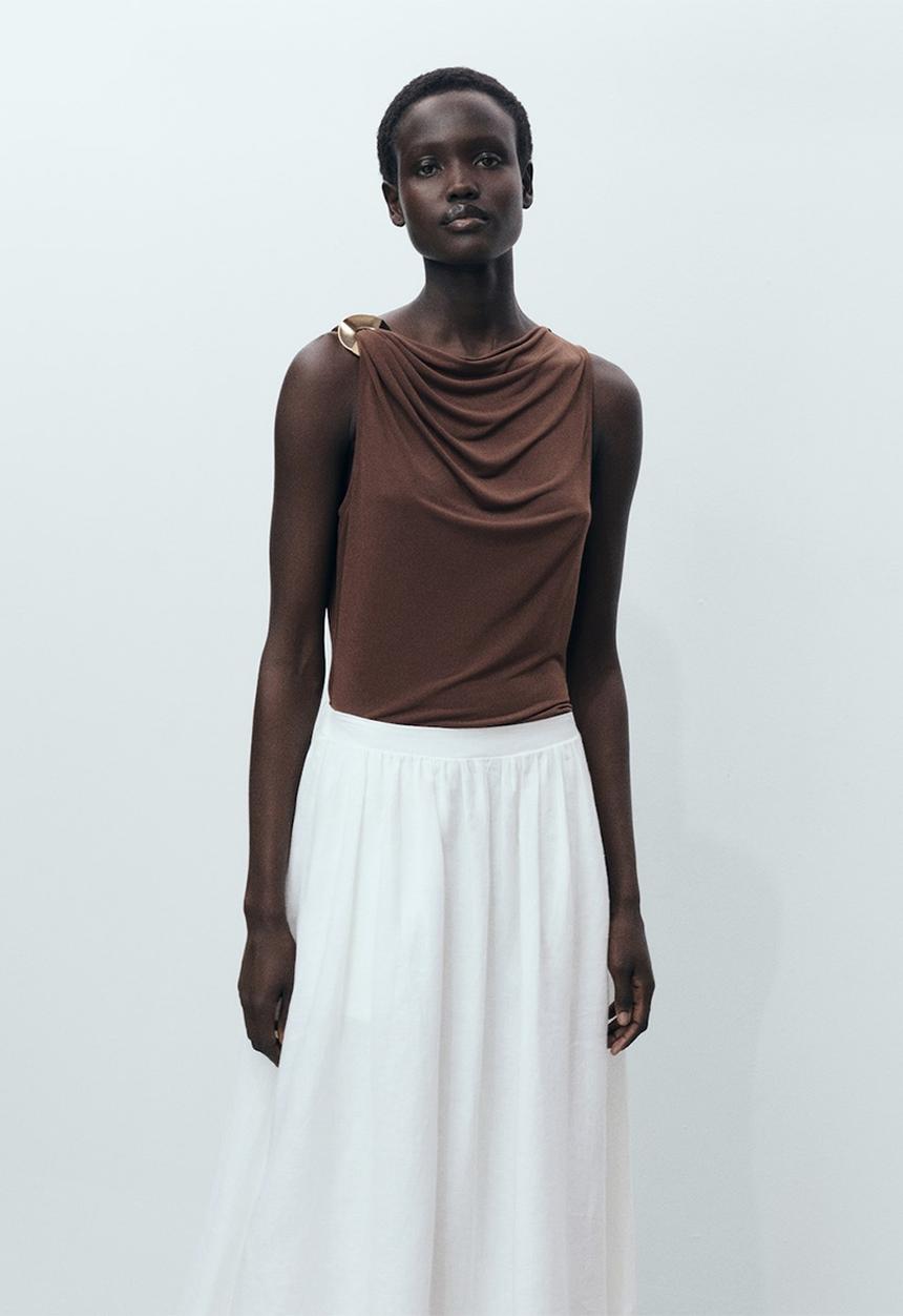 MANGO - Top Mile - Dark Brown