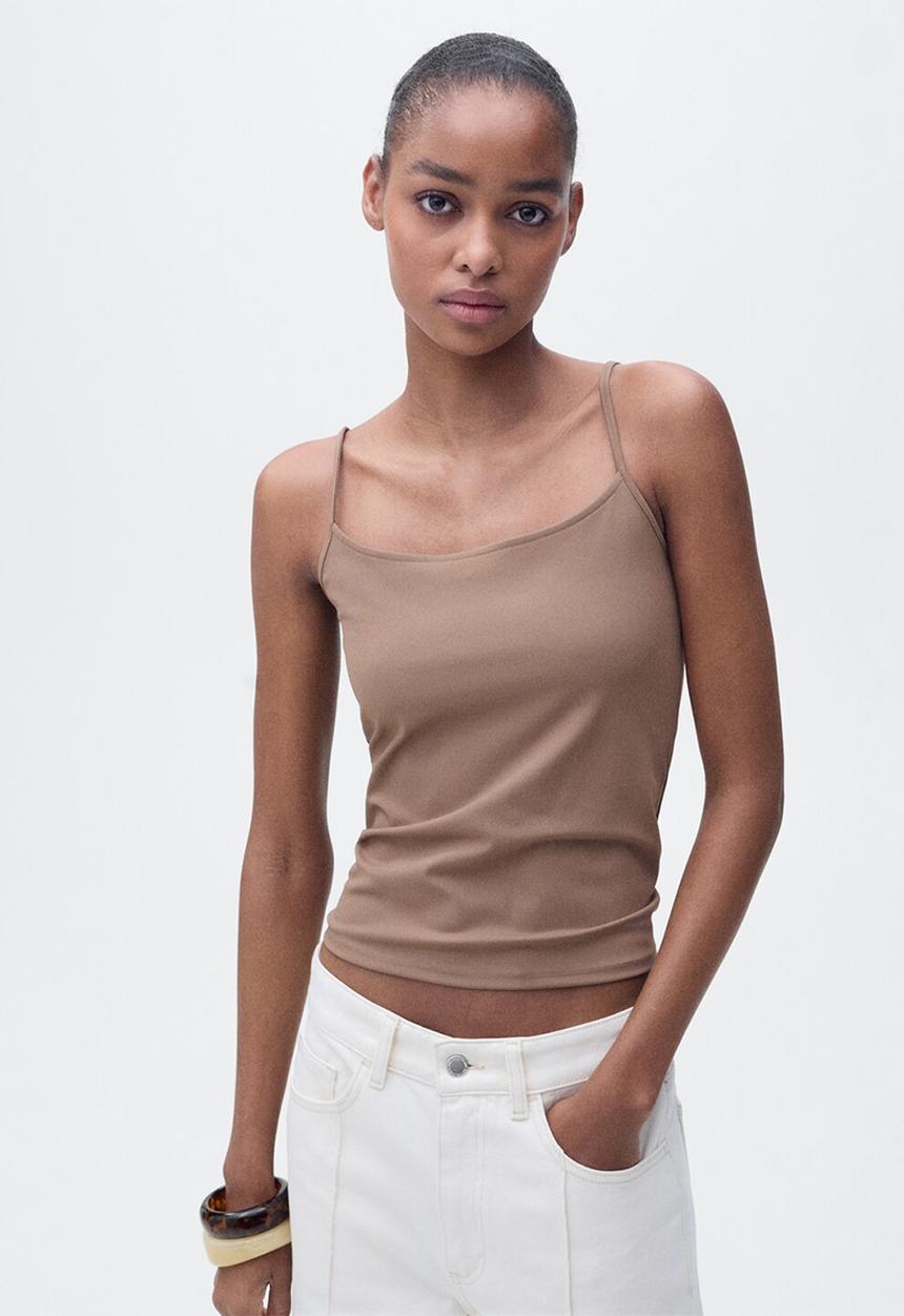 MANGO - Top Bacara - Brown