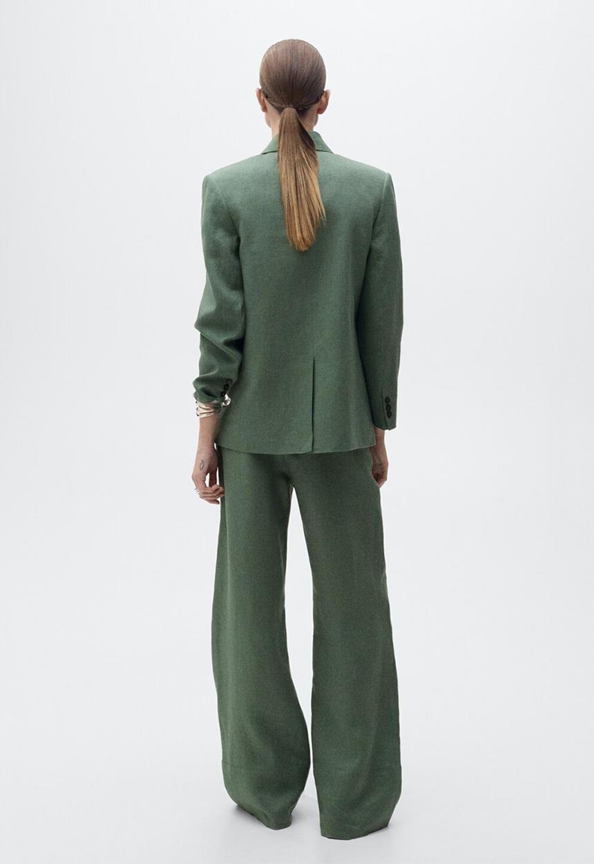 MANGO - Trousers Musgo - Medium Green