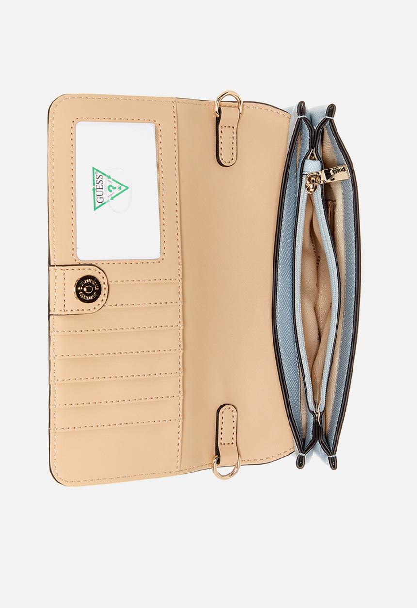GUESS - Noelle flap crossbody bag - blue