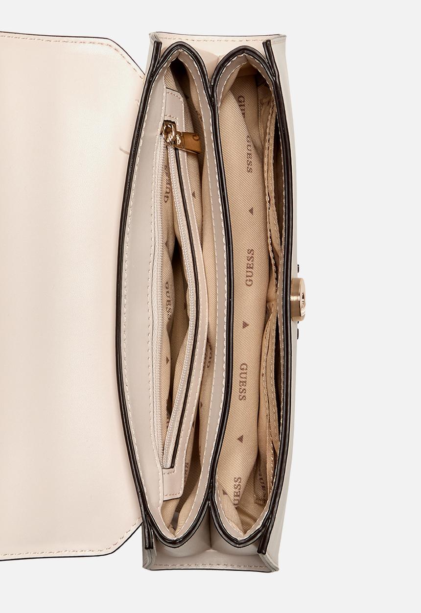 GUESS - Queensland top handle flap - off white/taupe