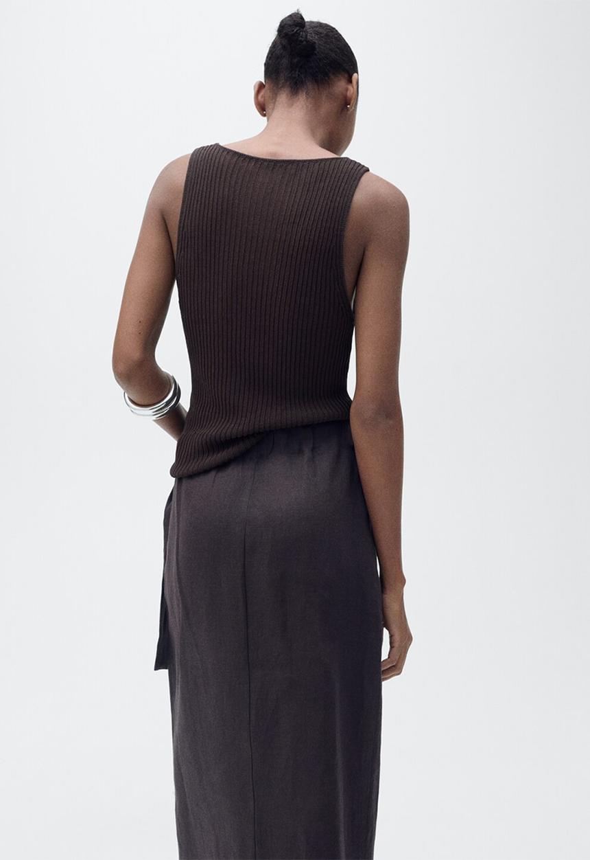 MANGO - Top Geranio - Dark Brown