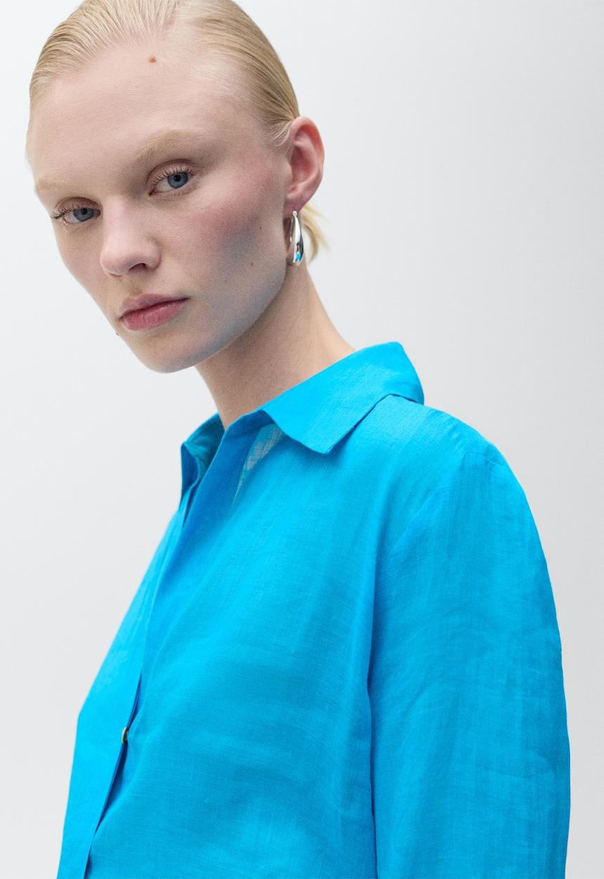 MANGO - Shirt Clariety - Medium Blue