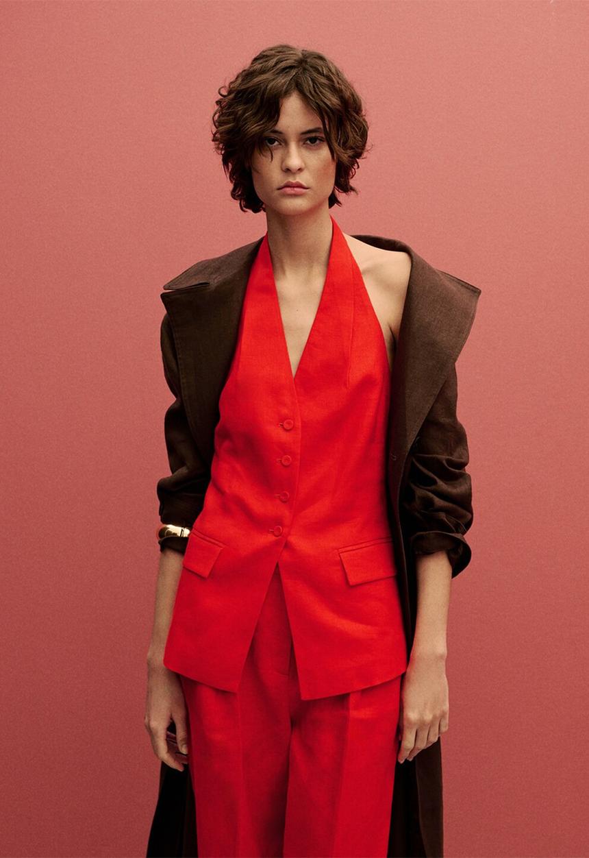 MANGO - Vest Limona - Red