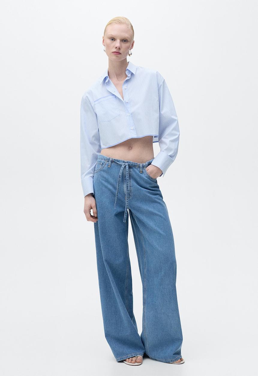 MANGO - Trousers Maria - Open Blue