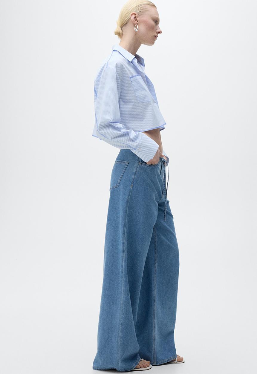 MANGO - Trousers Maria - Open Blue