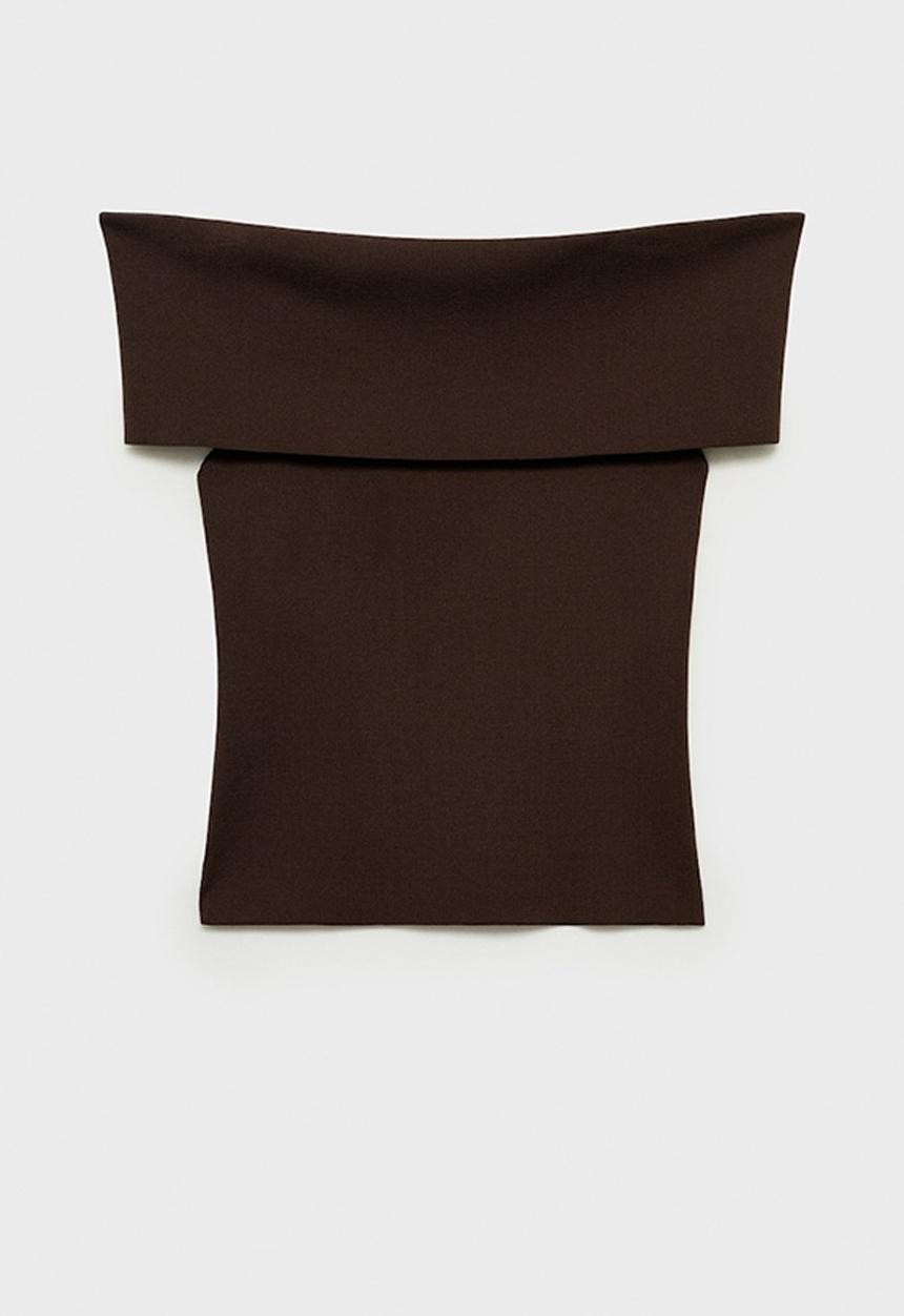 MANGO - Top Sesete - Dark Brown