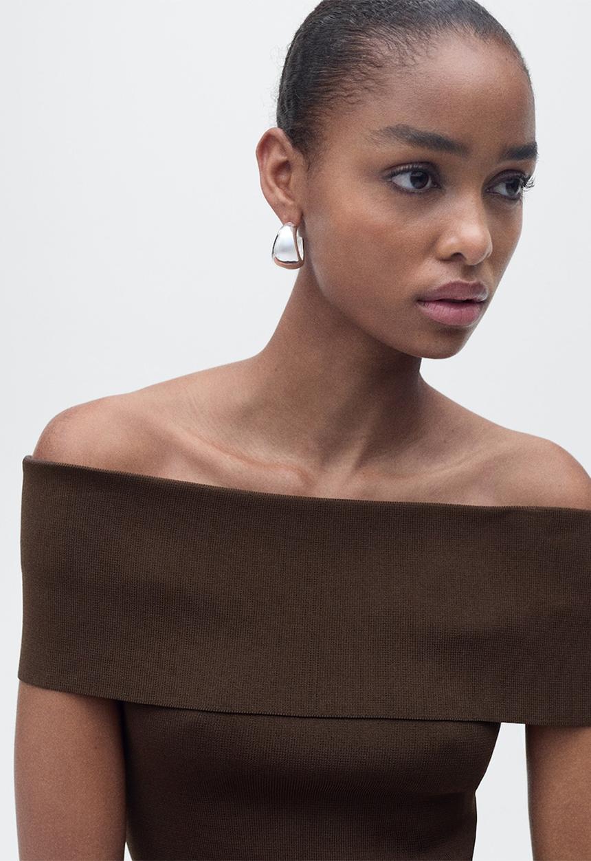 MANGO - Top Sesete - Dark Brown