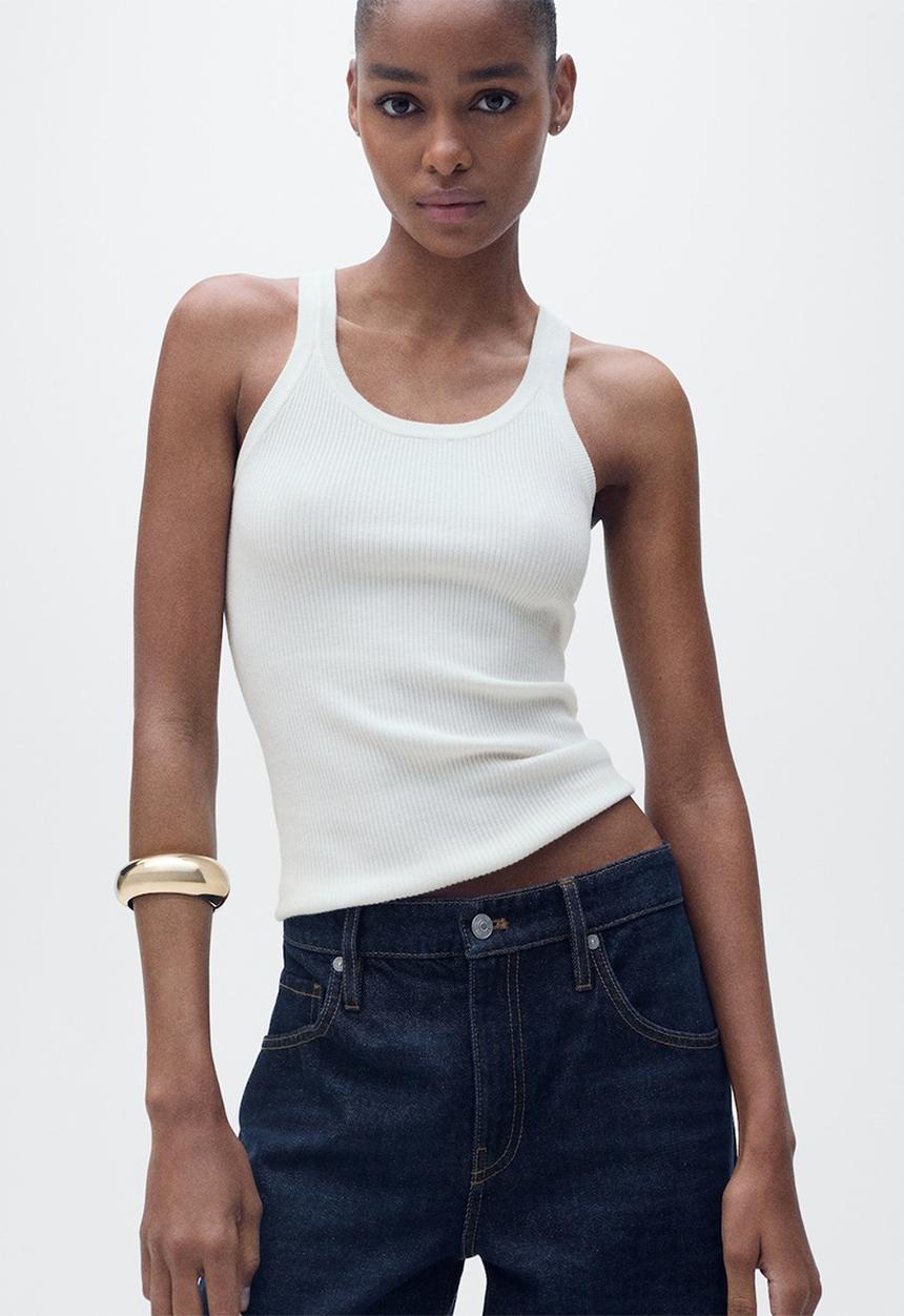 MANGO - Top Ririn - Light Beige