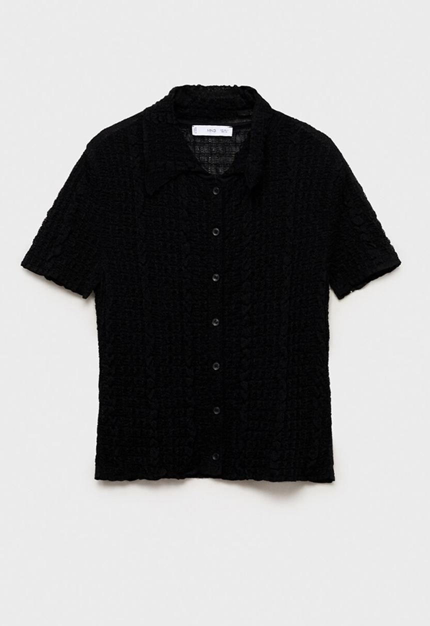 MANGO - Cardigan Olas - Black
