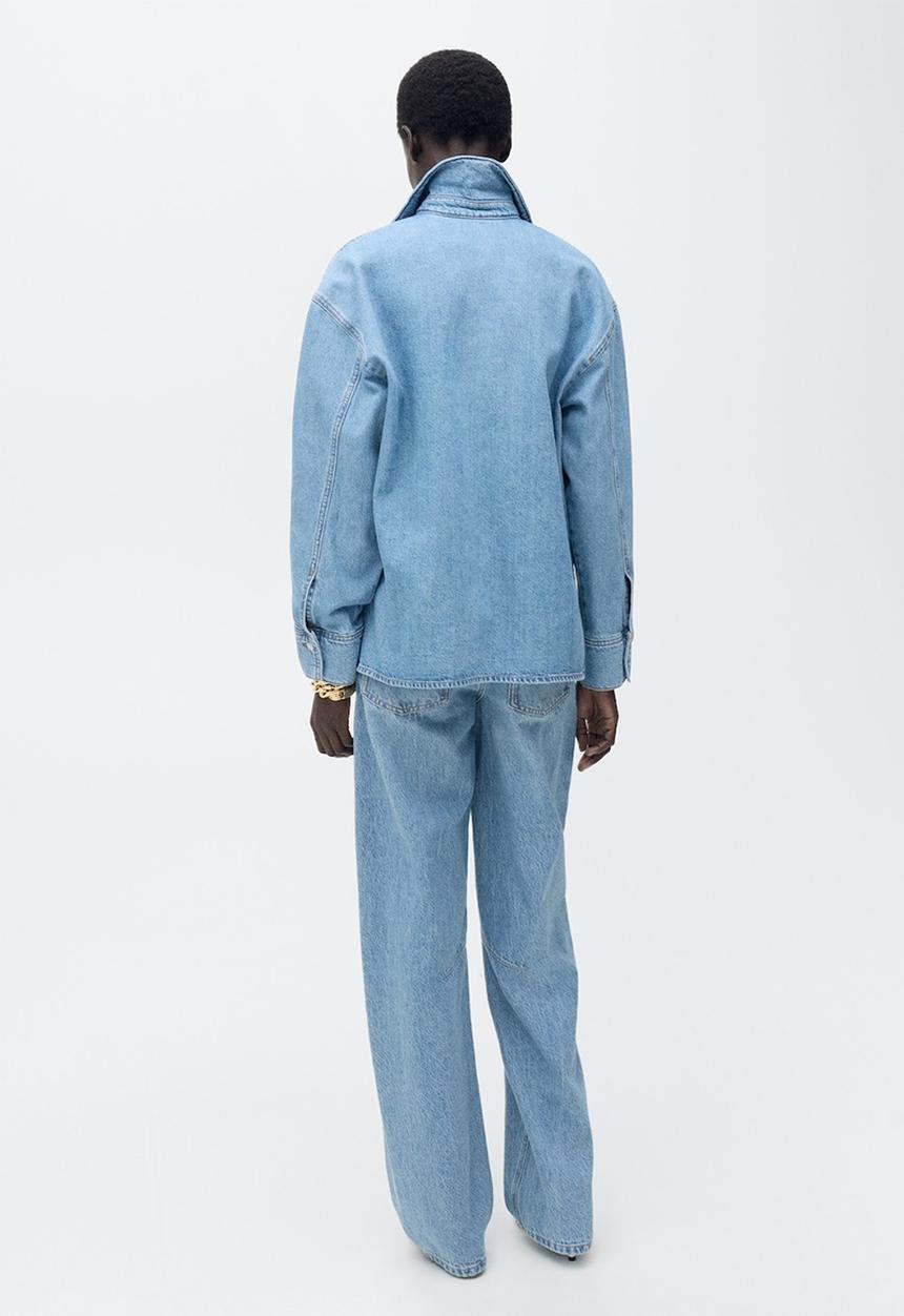 MANGO - Blouse Danila - Open Blue