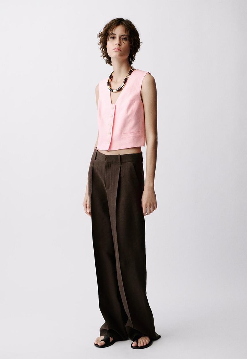 MANGO - Vest Boreli - Light Pastel Pink