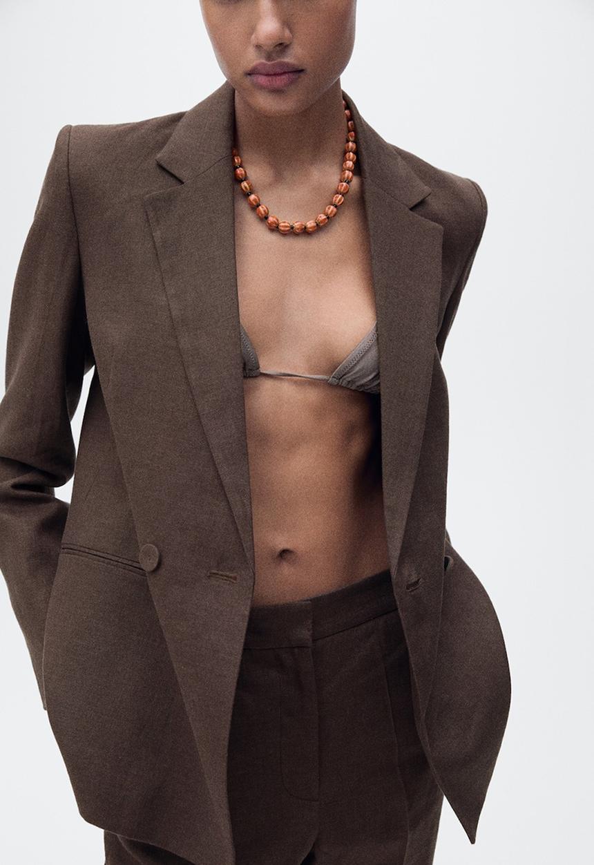 MANGO - Trousers Tempoli - Brown