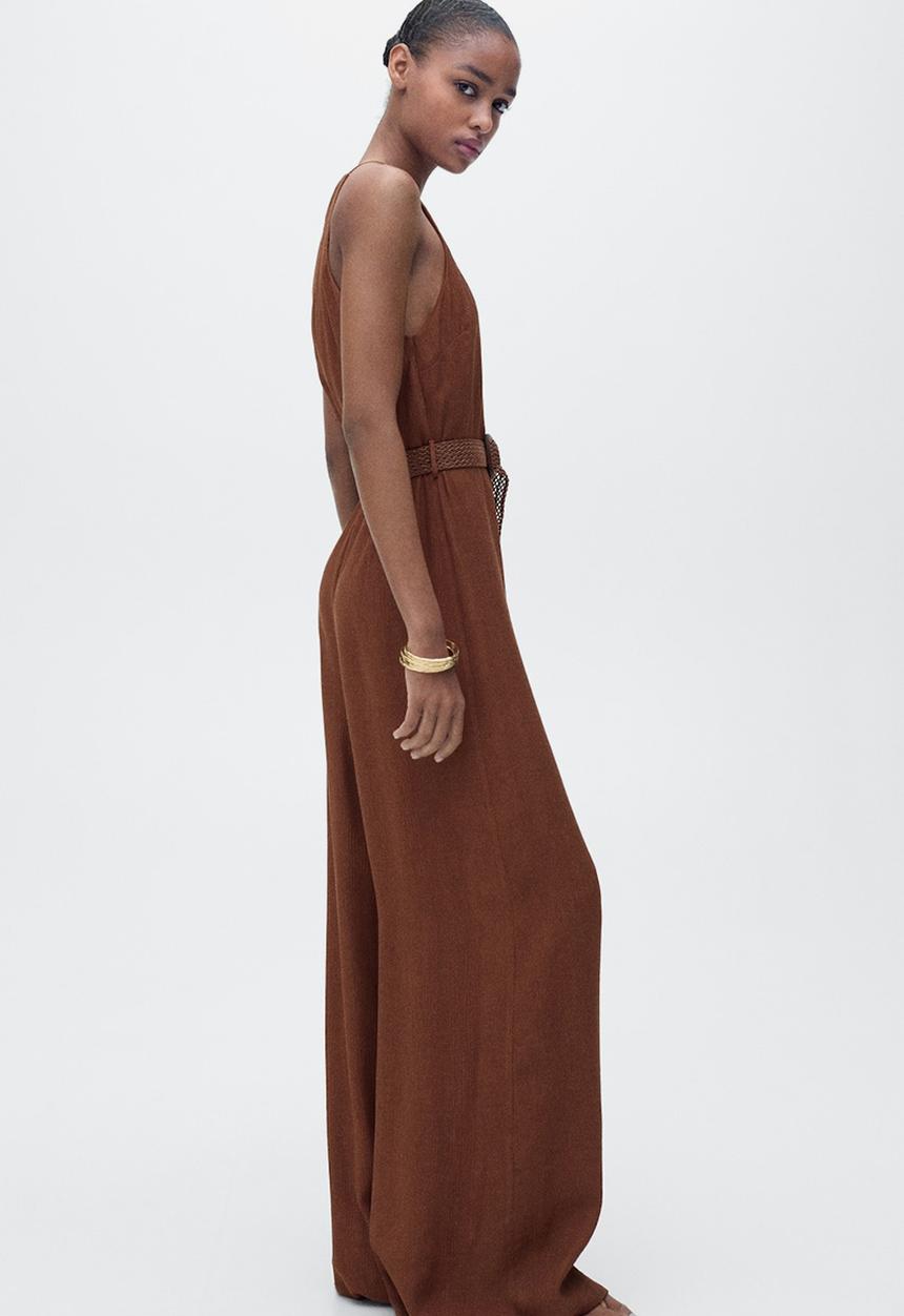 MANGO - Jumpsuit Le - Brown