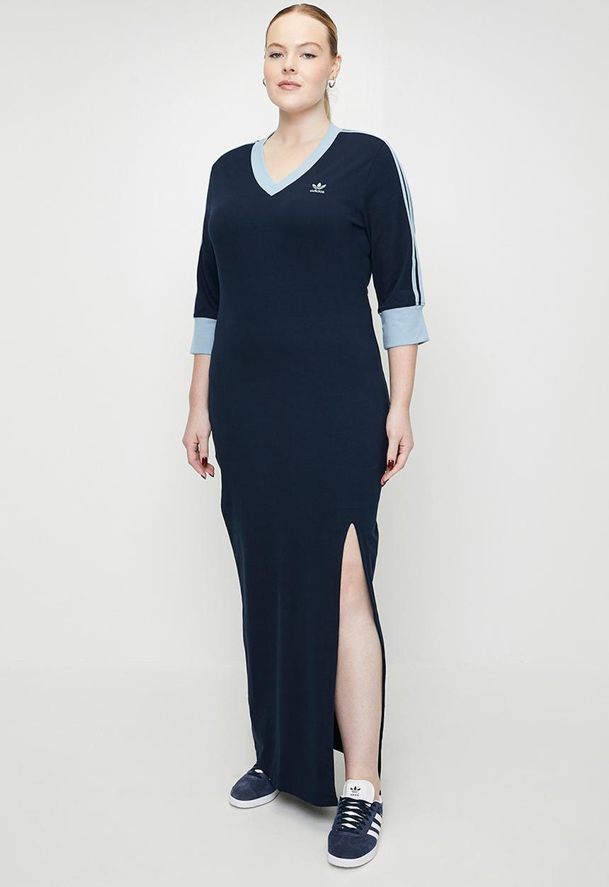 adidas Originals - Plus v-neck dress - blue