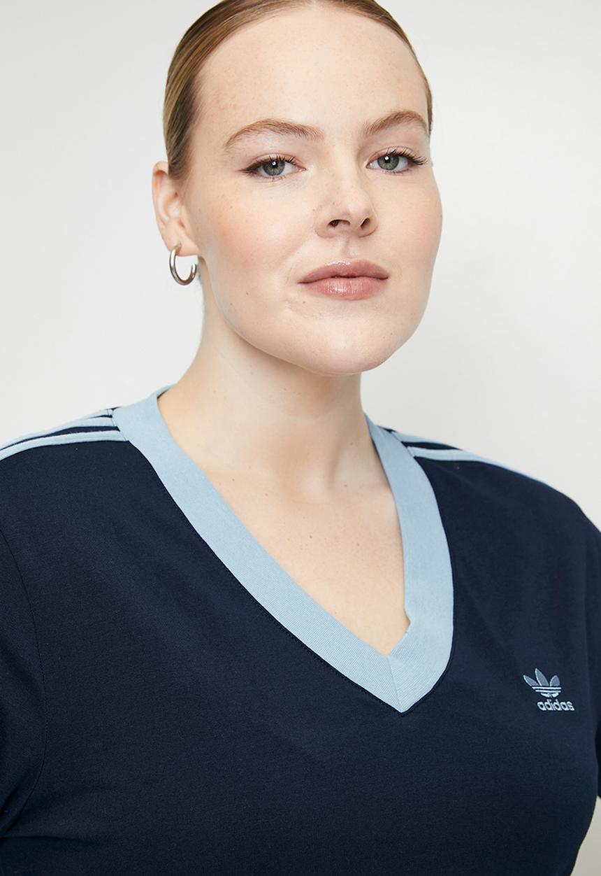 adidas Originals - Plus v-neck dress - blue